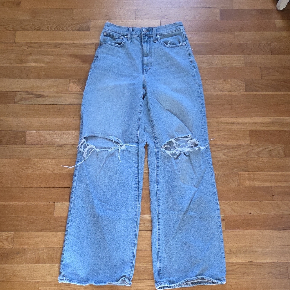 Madewell Superwide Leg Jeans In Blaisdell Wash - Picture 2 of 9